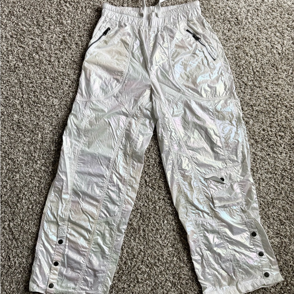FP Movement by Free People Iridescent Silver Track Pants